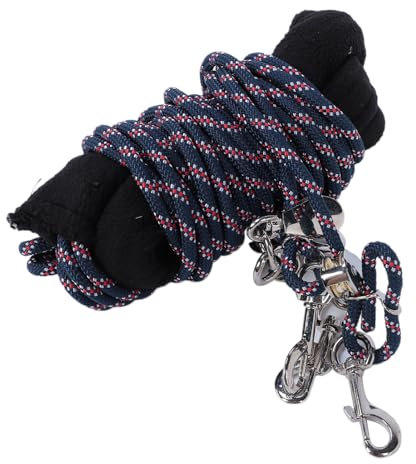 Jopwkuin Pferde-Trainings- und Longierhilfe, Pferde-Balance-Trainingshilfe, Edelstahl-Clips, Hintere Fleece-Abdeckung, Verstellbar, Weich, Effektiv für Dehnung nach Vorne und Unten