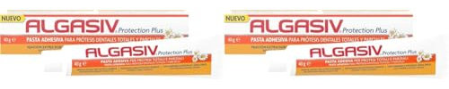 Algasiv Protection Plus Pasta Adesiva Per Protesi Totali E Parziali Con Camomilla Naturale, 40 g (Confezione da 2)