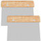 Racloir à pâte en acier inoxydable 2 pièces,Premium carte de pâte racloir à pâte en acier inoxydable de 15cm avec manche en bois,coupe-pâte, racloir pour gril, hachoir pour pain,pâtisserie,coupe-pizza