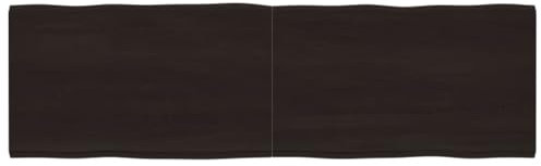 Rlxzsn Schreibtischplatte, Tischplatte 200x60x4 cm Tischplatten Massives Eichenholz mit dunkler Oberfläche