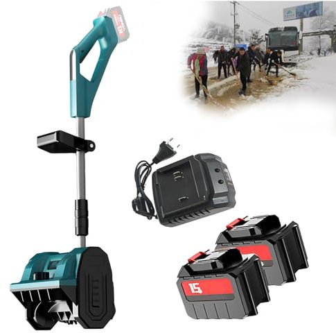 Pala da Neve Senza spazzole Wireless, spazzaneve Manuale elettrica a Spinta, Pala da Neve Larga 25 cm, Piccolo Strumento per la Pulizia della Neve per Uso Domestico, Strumento per la Pulizia