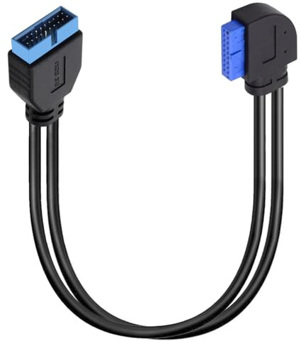 Cable de extensión USB SATA, USB 3.0, placa base frontal de 19 pines macho a hembra, cable de extensión USB 3.2 Gen 2 (USB 3.1), adaptador interno de 20 pines, cable de panel de cabecera de placa base