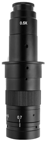 Mikroskop 130-fache, 150-fache, 180-fache Vergrößerung, einstellbares Zoom-C-Mount-Objektiv for Mikroskopkameras mit 25 mm Durchmesser(1-180x 50mm)
