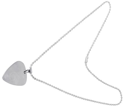 Joyance Gitarre Plektrum Halskette Metall Gitarre Plektrum Halskette Klassischer Plektrum Anhänger mit Kette Instrument Akkory Ideal für Musiker Geschenk für Gitarristen