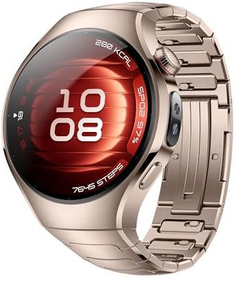 HUAWEI WATCH 5, 42mm Smartwatch, Multi-sensing X-TAP, Health MOT, Real-Time Fingertip Blood Oxygen, up to 7 Days Battery Life, eSIM, 904L Stainless Steel, iOS & Android, +12 Month Extra Warranty, Gold