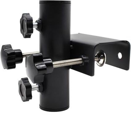 QUSLLIS Sonnenschirm Halterung Balkon für Schirmrohr Ø25～38mm - Verstellbare Sonnenschirmhalterung für Balkongeländer, Outdoor Universelle Schirmbefestigung für Garten Terrasse Deck Balkon