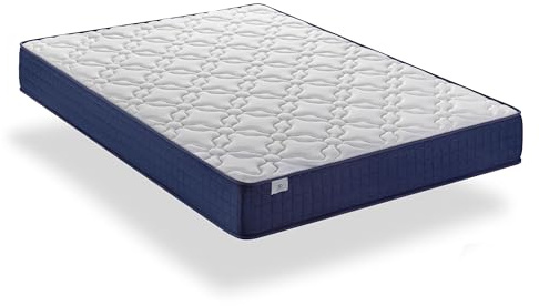 FUSIONHOME - Colchón Viscoelástico 135x190 Viscoessential - Doble Cara Verano/Invierno Tejido Transpirable Aloe Vera Firmeza Media - Altura 14 cm - Viscoelastica de Alta Densidad - Antiácaros