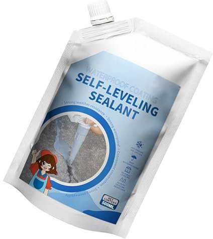 Stucco per Calcestruzzo | Sigillante Autolivellante Antigoccia - Impermeabilizzante Per Crepe Pareti E Pavimenti 500ml Per Seminterrato Piscina Terrazza