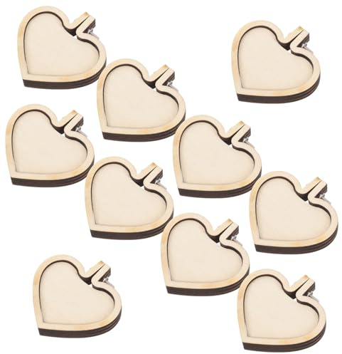 CLISPEED 10stücke Mini-stickrahmen Aus Holz Und Edelstahl Stickringe Für Handarbeiten Dekorative Anhänger Für Diy-dekor Und Tragbar Für Halsketten Und Mehr