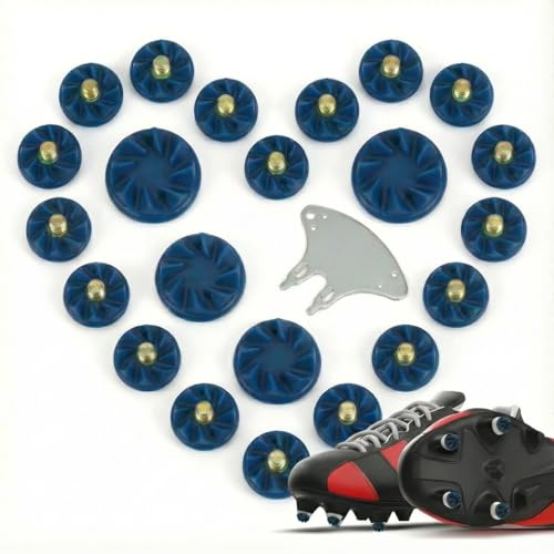 Times Mark 22PCS Cricket Spikes, Batsman-Specific Cricket Spikes Replacement Accessories with Spanner for Light Weight Shoes, for Firm to Hard Ground, Astroturf