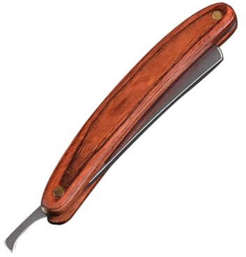 SMASOLO Rasoir à Barbe Manuel Rouge Acier Inoxydable Coupe-barbe Simple pour Hommes Rasage Traditionnel Rasoir Droit Barbiers