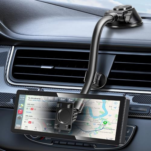EEEKit sugkoppsfäste för bil för CarPlay-skärm, 360° roterande Gooseneck Carplay-displayhållare, fäste för vindruta/instrumentbräda för 6.8–10.26 tums GPS-navigering och bilskärmar