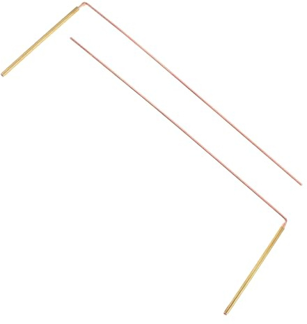 YARNOW Lot de 2 Baguettes de Sourcier en Cuivre Bicolore Plate, Détecteur d'eau et Énergie, Portables et Flexibles pour Chasse Trésor en Plein Air, Outils Radiesthésie Polyvalents