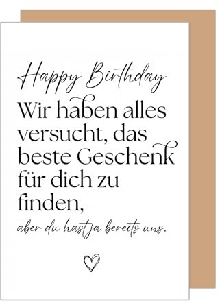 Edition Seidel Premium Glückwunschkarte zum Geburtstag mit Umschlag. Grußkarte Karte Geburtstagskarte Spruch für Mann Frau Schwester Bruder Mama Papa Geschenk Humor (G3921 SW026)