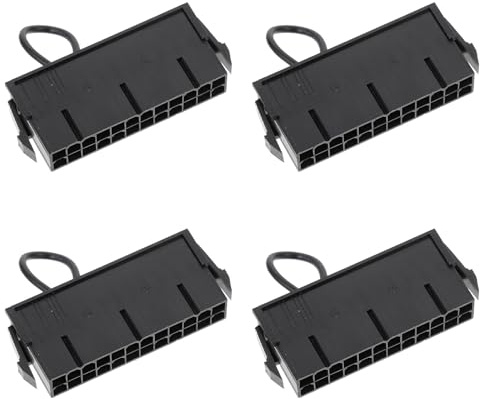 Gatuida 4 Stück PSU Anschlussstecker Starter 24-polig aus Abs Material für Netzteil Test und Motherboard Prüfung bei PC Zusammenbau