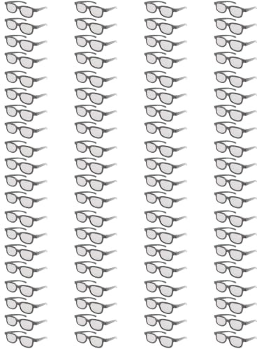 Vjsujehgy Occhiali 3D Passivi Polarizzati da 80 Pezzi per Schermo Cinema IMIX