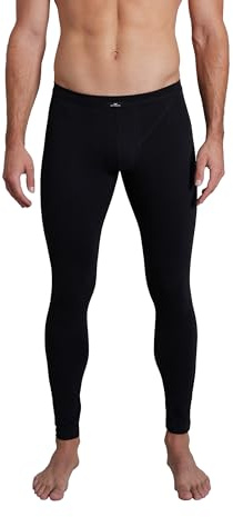 Götzburg Herren Lange Unterhose, Baumwolle, Single Jersey, schwarz, Uni 7