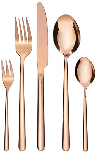 GRÄWE Tafelbesteck 10-teilig Edelstahl glänzend, Serie Rom