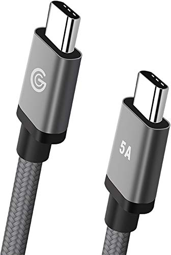 Gadget - Cable USB Tipo C a USB Tipo C (2 m, 5 A, 100 W, PD, Nailon, Trenzado, para Huawei Mate 20 Pro, View 20, P20 Pro, P30, P30 Pro)