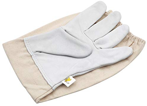 PROBEEALLYU Imkerhandschuhe aus Ziegenleder Imkerei-Schutzhandschuhe mit dicken belüfteten Baumwollärmeln für Imkerei-Handschuhe (X-Large)