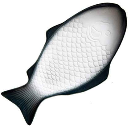 Cabilock Piatto Ceramico Forma Di Pesce Design Creativo Per Snack e Stoccaggio Verde Scuro Per Ristoranti e Cene Famiglia