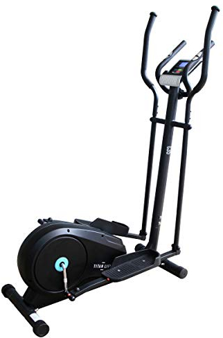 TITAN LIFE Crosstrainer C35. Schwarz. Einstellbaren Magnetwiderstand. Handpulssensor. Schrittlänge von 33 cm. 6 kg schweres Schwungrad. 162 x 69 x 125 cm