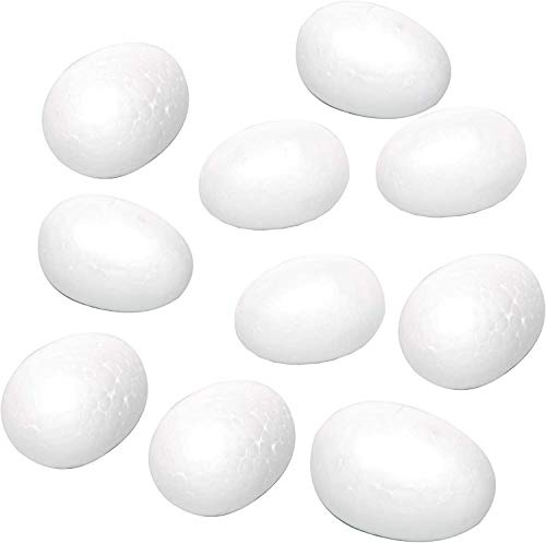 Lexicon Select Große Styropor-Eier – 7,8 cm – 10 Stück – zum Bemalen oder Dekorieren Ihrer eigenen Ostereier, Dekorationen und mehr mit Tipps (evtl. nicht in deutscher Sprache).