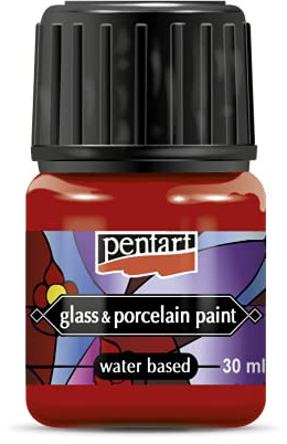 Zita´s Creative Glas- und Porzellanfarbe 30ml - rot. Glass- and porcelain paint, Glasmalerei
