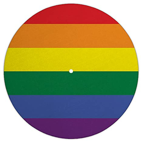 Next Ferry Slipmat - Regenbogen - Plattenspieler Matte aus Filz 12 Zoll | DJ Plattentellerauflage 2,5 mm für Plattenspieler & Turntables - für präzises Scratchen & Backspin - bedruckt in Deutschland