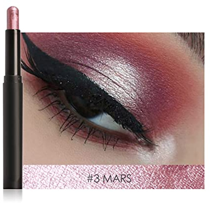 YUYTE Bâton de Fard à Paupières Pailleté, Crayon Longue Durée Imperméable à l'Eau (#3)