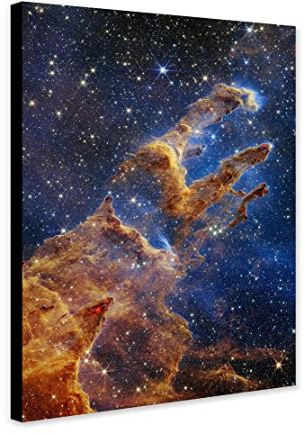 Pillars Of Creation – NASA's James Webb Weltraum-Teleskop – gerahmt, gerahmt, A1 [81 cm x 61 cm], mehrfarbig