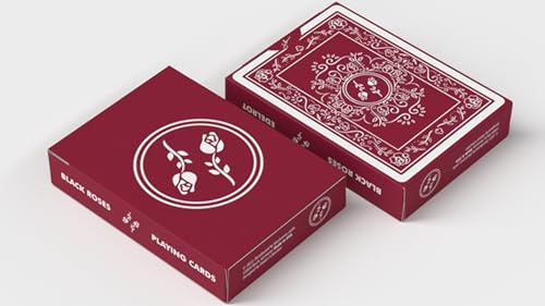 Murphy's Magic Supplies, Inc. Black Roses Edelrot Spielkarten (vollständig markiert), tolles Geschenk für Kartensammler