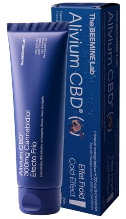Alivium CBD Frío 75 ml - Crema Masaje Efecto Frío con Ingredientes naturales: CBD, Árnica, Menta y Miel - Crema Tópica para Músculos y Articulaciones - Recuperación diaria y post-ejercicio