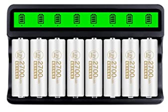 Batería Recargable 5 Micrófono Juguete Juego de Cargador Universal Se Puede Cargar 1.2v Five Seven Nickel Hydrogen 7 (Color : NO.5)