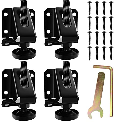 LOSCHEN 4PCS Hochbelastbare verstellbare Nivellierfüße für Möbel, Sechskantmuttern Sperre Möbelfüße Nivellierer, für Tisch, Schränke, Werkbank, Regale und mehr