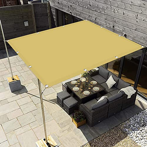 Vela Ombreggiante Rettangolare 1.2 x 3 m Impermeabile e Resistente Vela Ombreggiante Tenda a Vela per Giardino, Balcone, Terrazza, Color Crema