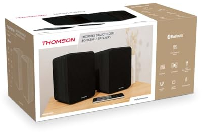 THOMSON Set de 2 Enceintes bibliothèque Cosy