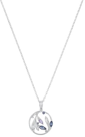 Amor Kette mit Anhänger 925 Sterling Silber Damen Halsschmuck, mit Zirkonia synth., 42+3 cm, Silber, Kommt in Schmuck Geschenk Box, 2037032