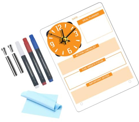 BIUDECO Acryl-whiteboard Für Schreibtisch Diy-löschtafel Beschreibbare Memotafel Dekorative Notiztafel Zum Planen