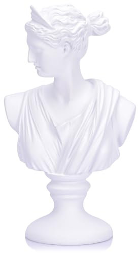 LCCCK Weiße Aphrodite-Büste, klassisch, griechische Mythologie, römische Venusgöttin, Skulptur, Regale, ästhetische Dekoration für kleine Statuen, Bücherregal, Raumdekoration