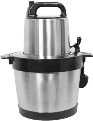 CioNeL Mini Hachoir à Viande électrique, 1000 W, Bol en Acier Inoxydable de 6 L, 2 Vitesses, for Viande, légumes, Noix