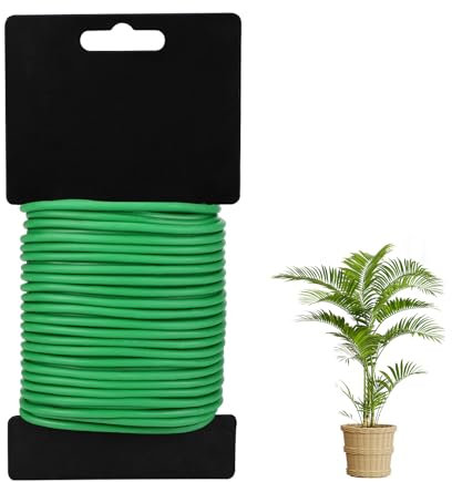 3,5mm*20m Filo Giardino Per Piante Rampicanti,Filo Verde per Legare Piante,Morbido Legame Per Piante,Filo di Ferro Modellabile Alberi Supporto Per Piante Rampicanti Giardinaggio