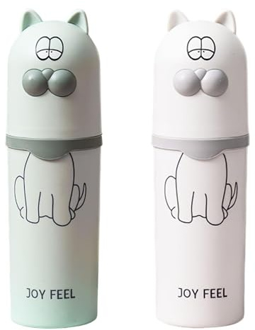 SLAXJNE Pack 2 Vasos Cepillo De Dientes Infantil, Neceser Infantil, Vaso Cepillo De Dientes Personalizado, Set De Viaje Infantil, Imprescindibles De Viaje para Niños