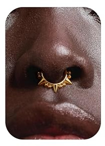 316L Edelstahl 16G Gold Septum Nasenring Daith Conch Schmuck 8mm Stil 10