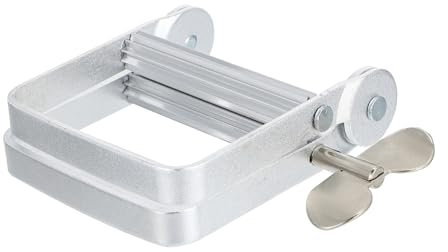 minkissy Hairdressing Tube Squeezer for Creams and Toothpaste Metal Manual Squeezer Silver Color for Home and Salon Use Efficient Cosmetic and Dye Extraction Tool