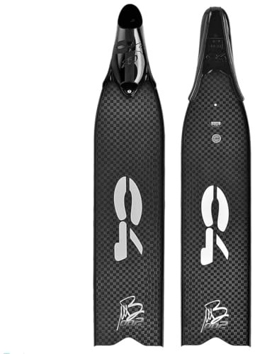 C4 Flossen MB002 Carbon Apnoe Taucherflossen mit Schuh C4 250 Blatthärte 20-25-30 Blattlänge 87,5 cm (Flosse 25+ Soft, 44/45)