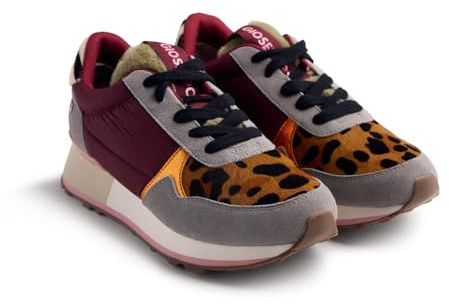 Zapatillas Piel Estampado Animal Y Pelo Posen