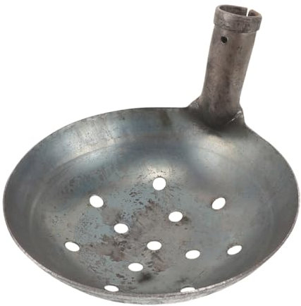 POPETPOP Pala para Tamizar Estiércol Reutilizable de Metal para Limpiar y Lodos de Drenaje Cucharón Grande de Hierro para Herramienta de Limpieza Multiusos