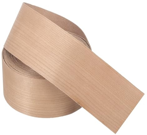 PATIKIL Nastro per bordi in legno di ciliegio, 5,1 cm x 7,6 m, pre-incollato, flessibile, in compensato, con adesivo a caldo per il restauro di mobili