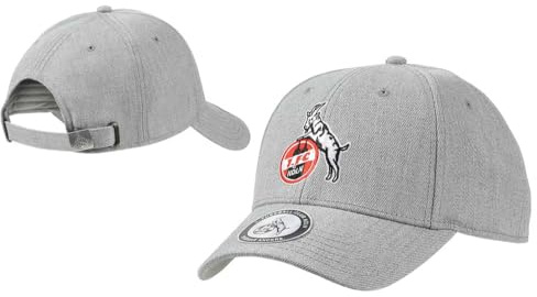 1. FC Köln Kinder Basecap - Basic Logo - GRAU Kappe | Schildmütze | Cap -